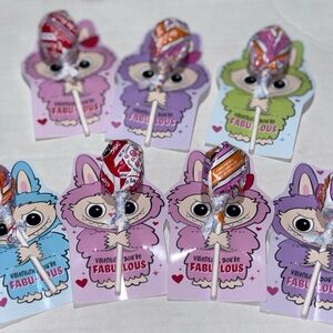 Valentine's Labubu Lollipop Cards - Multicolor